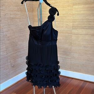 Phoebe Couture Black One-Shoulder Dress